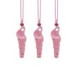 5 Packs Ceramic Whistles Necklace Sweater Chain for Womens Creative Kids Toy; Pink