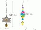 15pcs Parrot Bird Toys Accessories Articles Parrot Bite Pet Bird Toy For Parrot Training Bird Toy Swing Ball Bell Standing
