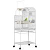 PawHut 64 Inch Bird Cage for Medium Small Parrots Cockatiel Cages Budgies Lovebirds Parrotlets with Rolling Stand