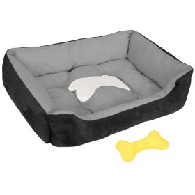 Pet Dog Bed Soft Warm Fleece Puppy Cat Bed Dog Cozy Nest Sofa Bed Cushion Mat For S/M Dog GPCT2112_L