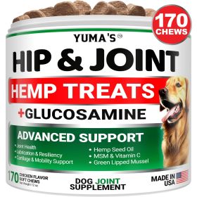 Hemp Hip and Joint Supplement for Dogs Glucosamine for Dogs Joint Pain Relief with MSM Advanced Dog Joint Supplement Health Glucosamine for Dogs
