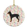 English Toy Terrier #1 Merry Christmas Ceramic Ornament Christmas Tree Hanging Decorations for Home Christmas Holiday, Party, Gift, 3 in, Multicolor