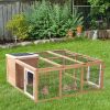 Rabbit Hutch, Waterproof Rabbit House for Small Animals, Natural