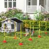 4 Piece Dog Agility Course Backyard Set with 4 Height Adjustable Dog Agility Jumps, Carry Bag, Yellow