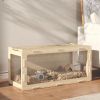 Hamster Cage with Easy View Acrylic Panels, Air Vents & Openable Roof, for Gerbil, Guinea Pig, 39" x 20" x 18.5", Oak