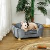 Miniature Dog / Cat Couch w/ Washable and Removable Cushion, Waterproof Cover, Gray