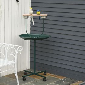48" Rolling T-Stand Bird Training Activity Playground With Perch