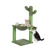Indoor Cat Tree Scratcher Cactus with Hammock
