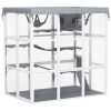 71" Catio Outdoor Cat Enclosure w/ Weatherproof Tarp, Hammock, Condo, Jump Platforms, Ladders, Ramps, for 2-4 Kittens