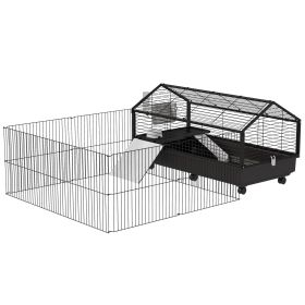 Metal Small Animal Cage, Rabbit Cage for Guinea Pig, Chinchilla, Hedgehog