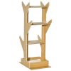 4-level Platform Cat Tree with Resting House, Activity Center for kittens, Cat Tower Furniture with Cushion, Oak
