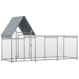 Walk In Chicken Run, Large Galvanized Chicken Coop, Hen Poultry House Cage
