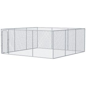 227.7 Sq. Ft. Dog Playpen Outdoor with Galvanized Steel Frame, for Small and Medium Dogs, 15.1' x 15.1' x 6'