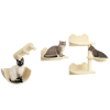 Cat Wall Shelves, 3PCs Cat Shelves with Hammock, Scratching Post, 3 Steps, Jumping Platforms, Wall Mounted Cat Climber, Beige