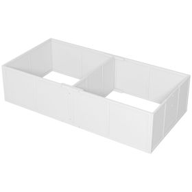 Whelping Box for Dogs w/ Adjustable, Removable Door, for Small Medium Dogs, 77" x 38", White