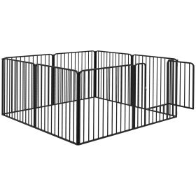 Dog Fence Outdoor 8 Panels 31.5" Height Steel Pet Exercise Pen Indoor, for Small and Medium Dogs