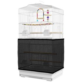 36" Bird Cage with Accessories, Handle, Mesh Cover, Tray, White