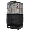 36" Bird Cage with Accessories, Handle, Mesh Cover, Tray, Black