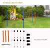 Dog Pet Agility Training Kit High Jump Weave Pole Ring Obedience Training Set Adjustable Equipment Portable