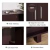 Cat Litter Box Enclosure, Hidden Litter Box Furniture, Cat House End Table Washroom with Scratching Pad, for Indoor Cats Kittens, Brown