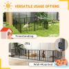 Dog Fence Outdoor 8 Panels 24" Height Indoor Steel Pet Exercise Pen DIY Design for Small Dogs