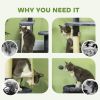 53" Cat Tree, Cat Tower with Scratching Posts, Cat Condo, Beds, Platforms, Toy Balls for Indoor Cats, Dark Grey