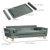 Dog Sofa Bed with Removable Pillows, Foam Pet Sofa Cat Sofa with Removable Washable Cushion, Water-resistant Fabric, for Medium and Large Dogs, Grey