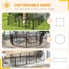 Dog Fence Outdoor 8 Panels 24" Height Indoor Steel Pet Exercise Pen DIY Design for Small Dogs