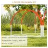 Dog Agility Kit Pet Obstacle Course Training Equipment Outdoor with Weave Poles, Carry Bag, Orange