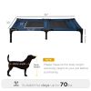 36" x 30" Elevated Cooling Summer Dog Cot Pet Bed with Mesh Ventilation - Blue