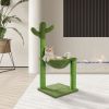 Indoor Cat Tree Scratcher Cactus with Hammock