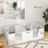Double Room Design Whelping Box for Dogs with Whelping Pad, Clear Panels, Adjustable Entrance, for Small Dogs
