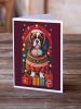English Toy Spaniel Holiday Christmas Greeting Cards Pack of 8 Blank Cards with Envelopes Whimsical A7 Size 5x7 Blank Note Cards