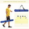 4 Piece Dog Agility Set with Adjustable Height Jump Bars, Carry Bag, Displacing Top Bar, Yellow Yellow