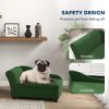 Pet Sofa Bed Couch with Storage, Pet Sofa for Cats and Small Dogs, Green