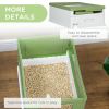 Top Entry Enclosed Kitty Litter Box with Scoop, Tray, Front Entry, Large Space, Foldable, Portable, Dark Green