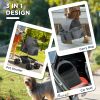 3 in 1 Pet Stroller with Detachable Carrier, Foldable Dog Stroller with Storage Basket, Cupholder, for Mini Dogs, Gray