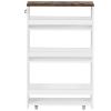 4 Tiers Rolling Slim Storage Kitchen Organizer Cart with Handle