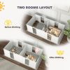 Whelping Box for Dogs and Puppies, Dog Birth Supplies Indoor w/ Adjustable Height Doors, for Small Sized Dogs