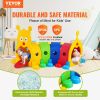 VEVOR Caterpillar Tunnel for Kids, Outdoor Indoor Climb and Crawl Through, Play Equipment for Toddler,Boys,Girls,Baby 3-6, 4 Sections, for Daycare