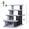 Cat Tree, Cat Tower Cat Stair Steps with Scratching Post, Hanging Play Ball for High Bed, Sofa, Indoor / Outdoor
