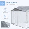 Dog Kennel Outdoor, Heavy Duty Playpen with Secure Lock, Cover, for Backyard & Patio, 13.1' x 7.5' x 7.5'