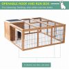 Rabbit Hutch, Waterproof Rabbit House for Small Animals, Natural