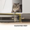 Cat Litter Box Enclosure End Side Table with Scratching Pad, Storage, for Living Room, Bedroom, 31.5" x 20" x 24"