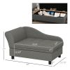 Pet Sofa Dog Sofa for Small Dogs with Storage, Gray