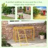 PawHut Wooden Chicken Coop Accessory, Activity Play with Swing Set, Multiple Perches, Hen Ladder, Yellow Poultry Care