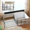 7 Panel Dog Whelping Box Convertible DIY Pet Playpen with Washable Pee Pads, 600D Oxford Fabric, 96" x 48" x 24"