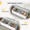 Whelping Box for Dogs w/ Adjustable, Removable Door, for Small Medium Dogs, 77" x 38", White