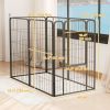 6 Panels Heavy Duty Dog Playpen Outdoor Indoor with Door & Strap, 39" Height Portable & Foldable Pet Playpen