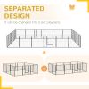24 Panel 31.5" Height Heavy Duty Dog Playpen for Small Medium Dogs, Grey